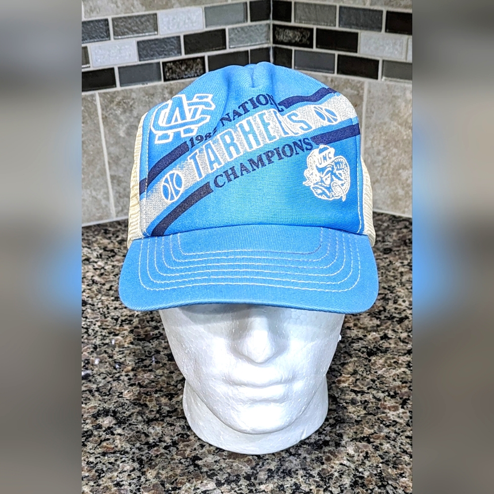 1982 UNC Tarheels National Champions Original VTG Trucker Hat Made in USA Jordan